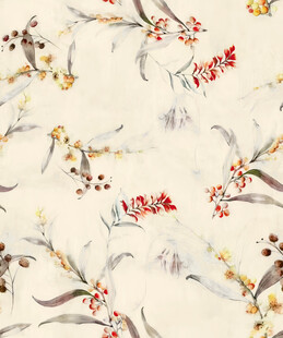 中式花鸟图案布料纹理