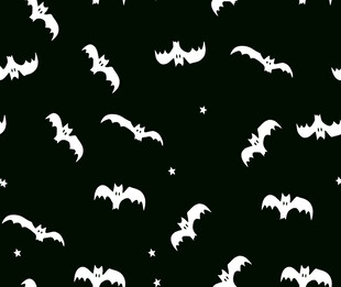 白色蝙蝠黑色背景图案
