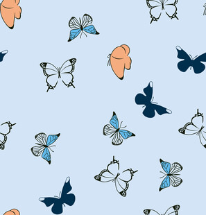 蝴蝶图案清新梦幻的视觉盛宴