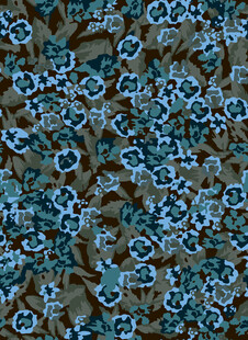 蓝绿花卉图案纹理背景