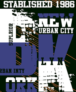 复古风城市主题艺术字体