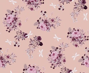 粉色底花卉图案纹理设计