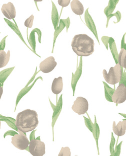 水彩风郁金香图案背景