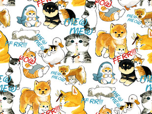可爱狗狗图案无缝背景图