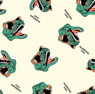 卡通恐龙图案背景设计