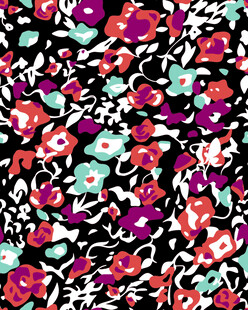 多彩花卉图案背景纹理