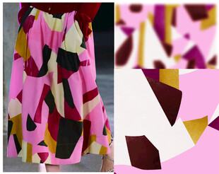 多彩几何图案时尚短裙