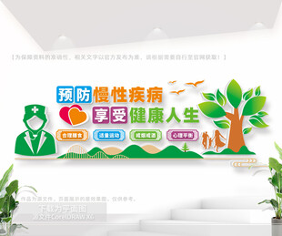 预防慢性疾病户外文化墙