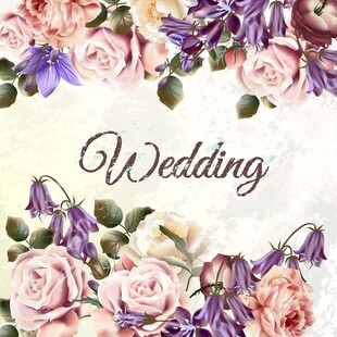 浪漫婚礼花卉装饰图