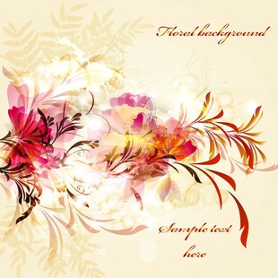 梦幻花卉背景图案