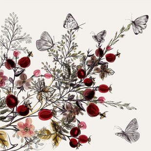 花卉蝴蝶图自然灵动之美