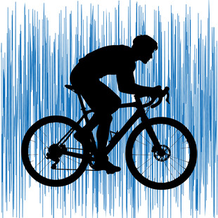 骑行者剪影
