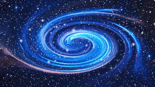 梦幻蓝色漩涡星空星系