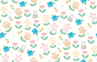 清新花卉图案背景