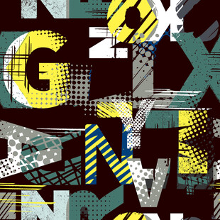 多彩字母图案创意设计