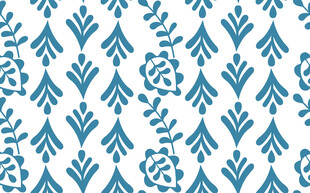 蓝白几何植物图案纹理