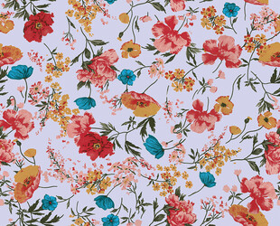 多彩花卉图案布料纹理