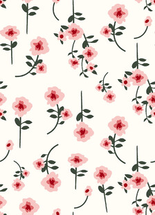 粉色花卉图案无缝背景