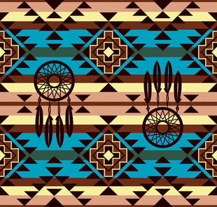 民族风几何图案装饰画