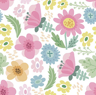 多彩花卉图案背景