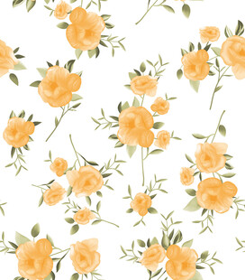 黄色花卉图案背景