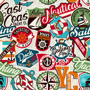 航海主题多彩图案集合