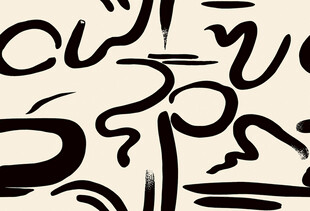 抽象手写风格艺术字体展示