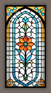 教堂蒂凡尼彩绘玻璃艺术图案