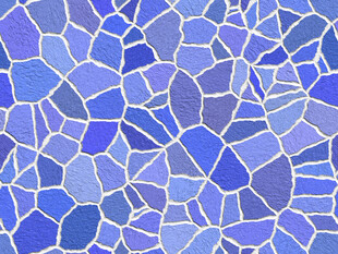 蓝色几何马赛克墙面