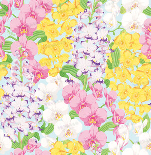 多彩花卉图案背景