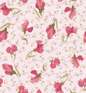 粉色花卉图案背景纹理