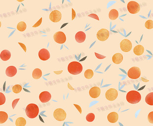 水果图案背景清新可爱风