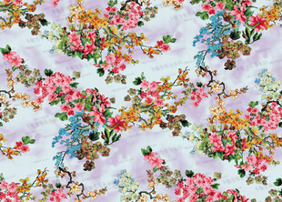 花卉植物水彩无缝图案