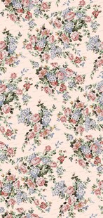 花卉小鸟图案的精美面料