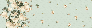 淡绿底花卉图案背景图