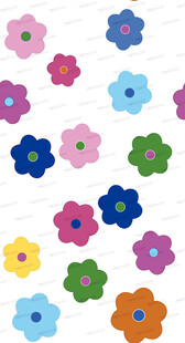 多彩小花装饰素材