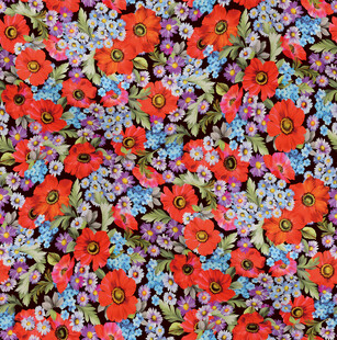 多彩花卉图案纹理