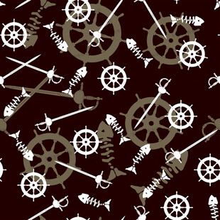 机械齿轮与骨骼图案设计