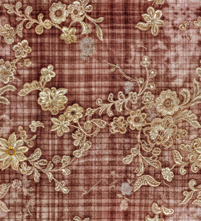 复古花纹刺绣布料图案