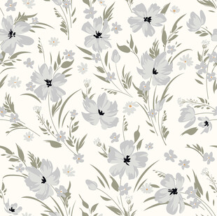 简约花卉图案背景纹理