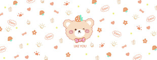 可爱小熊卡通图案背景