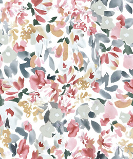 花卉水彩图案清新自然风