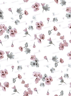 粉色花卉无缝图案背景