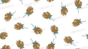金色花朵无缝图案背景