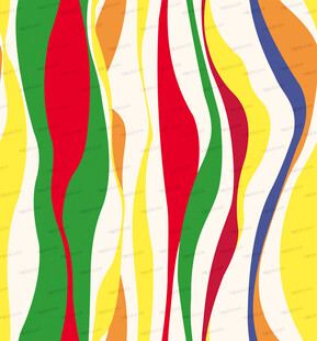 多彩波浪条纹抽象图案