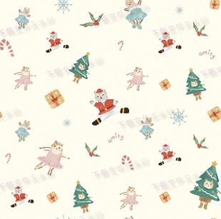 圣诞主题卡通图案背景