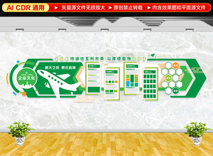 绿色企业文化墙