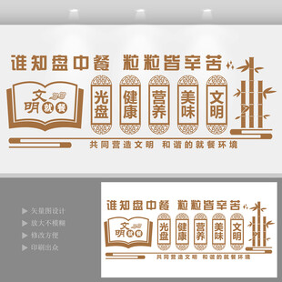 中式食堂文化墙