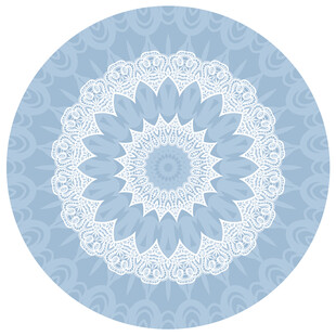 浅蓝色圆形古典花纹