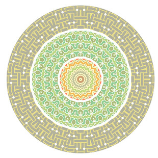 圆形几何花纹装饰图案